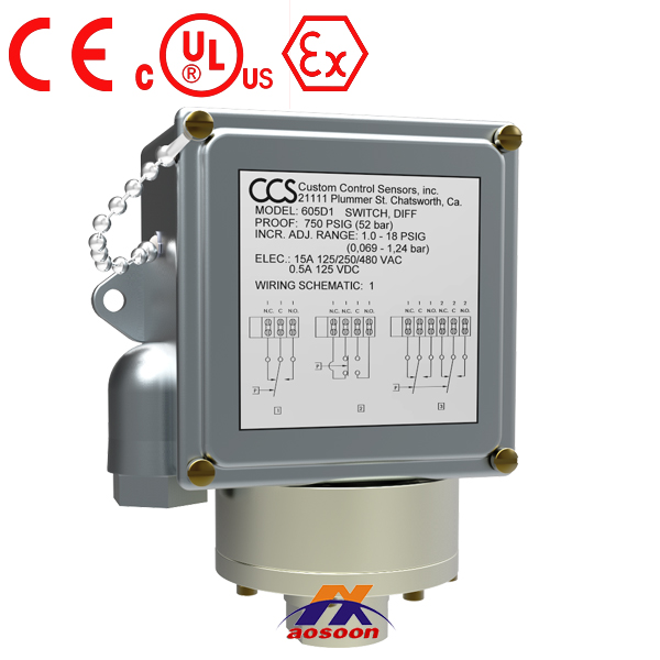 CCS differential Pressure Switch 605D