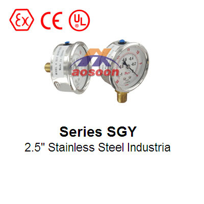 Dwyer SGY series bourdon pressure gauge