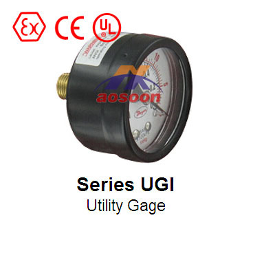 Dwyer UGI gas pressure gauge