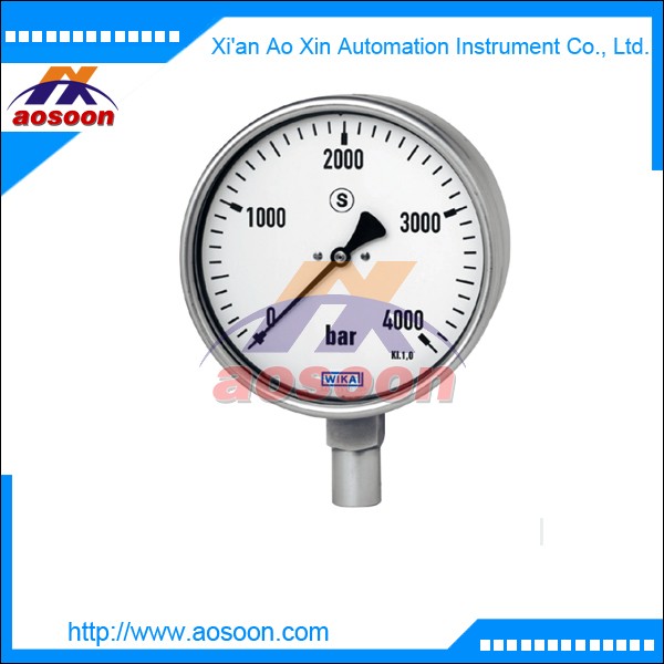  wika Bourdon tube pressure gauge Stainless steel high pressure safety version wika 222.30 223.30 