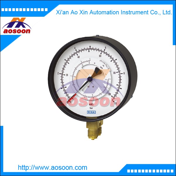  wika 711.12 731.12 Differential Pressure Gauges with Bourdon Tube Parallel Entry 