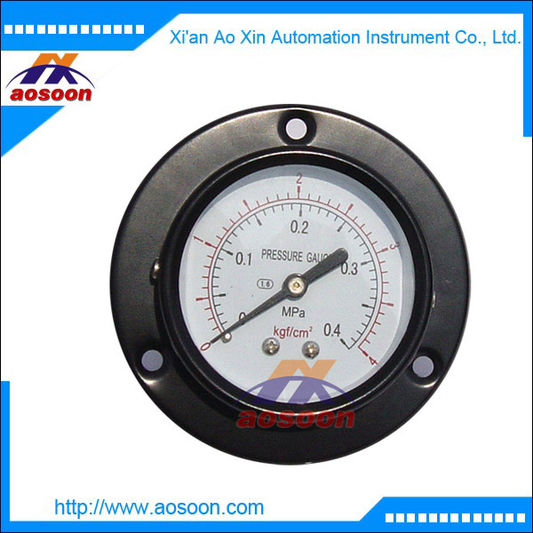  China Surface mounting pressure gauge Dial size 40mm/50mm/60mm/100mm/160mm/200mm/250mm 