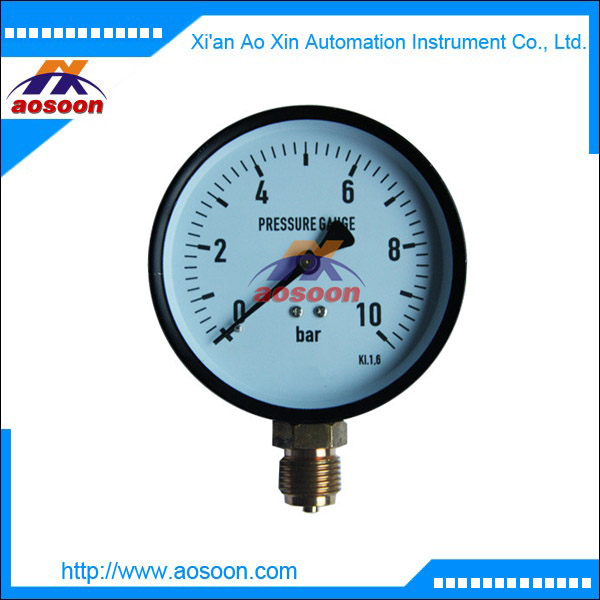  China acuracy class 2.5% 1.5% bronze bourdon tube pressure gauge 